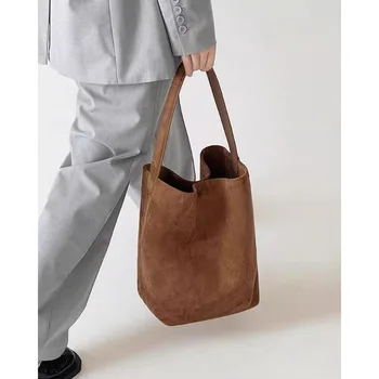 2023 Naujas madingas didelės talpos kibiras Didelis krepšys Tote krepšys Aukščiausios klasės paprastas ir universalus važinėjantis nešiojamas krepšys moterims