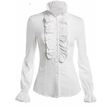 2023 Rudens moteriški drabužiai Nauji raukti plonai prigludusios platėjančios rankovės Marškiniai ilgomis rankovėmis