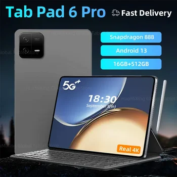 2024 Original Global Version Pad 6 Pro Snapdragon 888 16GB+1TB Android 13 11 colių Mi planšetiniai kompiuteriai PC 5G Dual SIM kortelė WIFI HD 4K Tab
