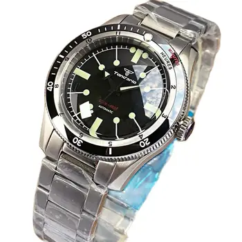 20ATM Vandeniui atsparus Tandorio 40mm dvigubo lanko safyro kristalas NH35A PT5000 automatinis šlifuotas vyriškas laikrodis 120 paspaudimų rėmelis Šviečiantis