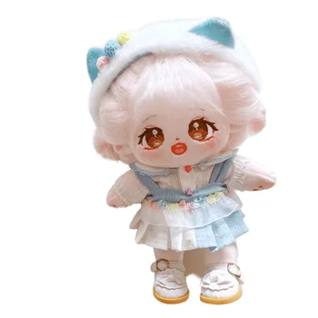 20cm Lėlių drabužiai Graži galvos apdangalo suknelė Kostiumas Apranga Lėlės Priedai Korėjai Kpop EXO Medvilnės stabų lėlės Dovana 
