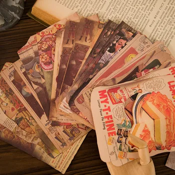 20sets/lot Memo Pads Material Paper Nostalgiški fragmentai Junk Journal Scrapbooking Cards Retro fono dekoravimo popierius