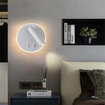 220v LED žibintai Reguliuojamas naktinis sieninis šviestuvas Vidaus apšvietimas Prožektoriai Skaitymo lemputė naktiniam miegamajam Viešbučio koridorius