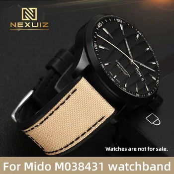 22mm Laikrodžio dirželis Mido Helmsman serijai M038431 Laikrodžio juosta M005430 apyrankė Audinys Guminis dirželis Greitas atleidimas
