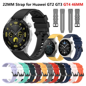 22mm sportinis silikoninis dirželis, skirtas Huawei Watch GT 4 46MM išmaniojo laikrodžio apyrankei Pakaitinė apyrankė Huawei GT 2 GT3 Pro GT Runner 46MM