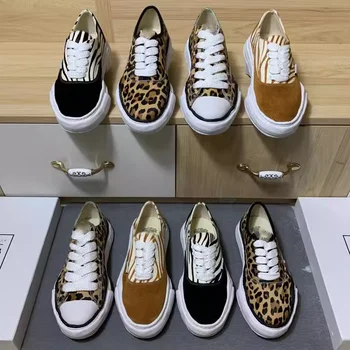 24ss Mmy Vyriški sportbačiai Moteriški drobiniai batai High Street Leopard raštas Žemi viršutiniai batai Madingas tirpstantis stilius