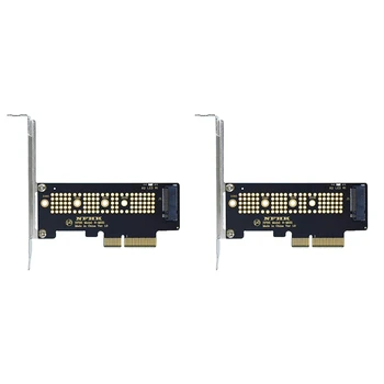 2X M.2 NVME SSD NGFF į PCIE 3.0 x4 adapteris PCIE M2 stovo kortelės adapterio palaikymas 2230 2242 2260 2280 Dydis NVMe M.2 SSD