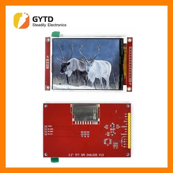 3.2 colių 320 * 240 SPI Serial TFT LCD modulio ekranas su jutiklinio skydelio tvarkyklės IC ILI9341, skirtas MCU