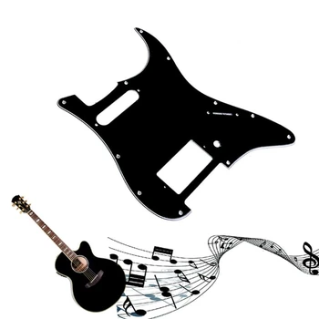 3 Ply Black Guitar Pickguard For Fender Single Strat Humbucker