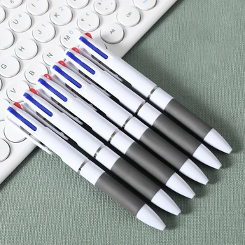 3 spalvos 1 paspauskite tušinuką Klasikinis tušinukas Rašymo rašiklis Biuro mokyklos rašymo raštinės prekės Raudona Juoda Mėlyna 0.7mm rašiklis