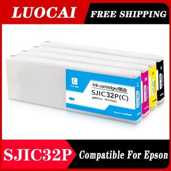 300ML/PC SJIC32P Epson TM-C7520G etikečių spausdintuvas su pigmentiniu rašalu SJMB7500 priežiūros dėžutė 4Color rašalo kasetė