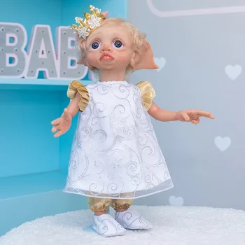32CM Atgimusios lėlės kūdikiams Tinky Fairy Elf rankų darbo Lifelike 3D dažyta oda su matomomis venomis Bebé Reborn Dolls Muñecas Para Niñas