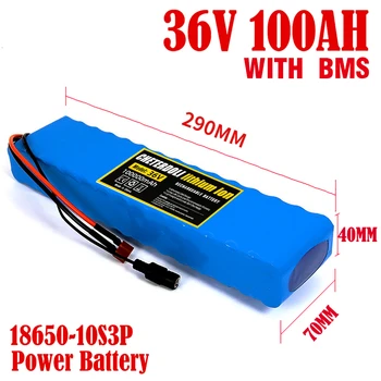 36V 100Ah 10S3P 36V baterija 1000W 42V 18650 akumuliatorių paketas, skirtas Xiaomi M365 Pro Ebike dviračių paspirtukas viduje su 20A BMS