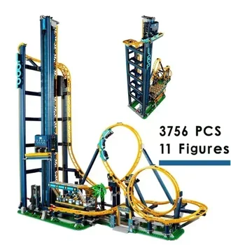 3756vnt Loop Coaster pramogų parko modelis Suderinamas su statybiniu bloku 10303 kaladėlių rinkiniai Žaislai vaikams Kalėdų dovana