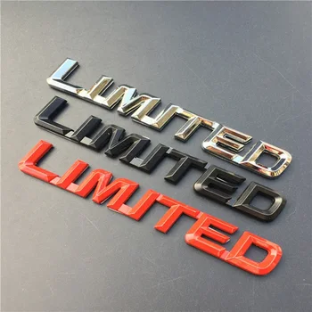 3D metalas chromas juodai raudonas logotipas LIMITED emblema automobilio sparno ženklelis Bagažinės lipdukas Toyota Highlander LIMITED lipdukų priedams