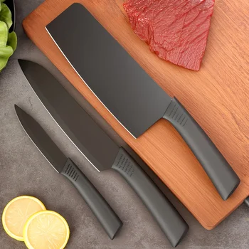 3vnt nerūdijančio plieno virtuvinis peilis, dovanų peilis, aštrus pjovimo mėsos peilis ir vaisių peilis, taikomas maisto gaminimui kempinge ir namuose
