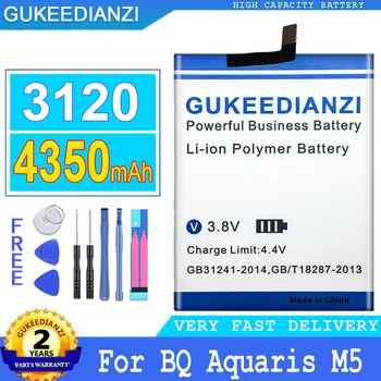 4350mAh didelės talpos mobiliojo telefono baterija BQ Aquaris M5 baterijai BQ 3120 BQ3120 Smartphon baterijos 