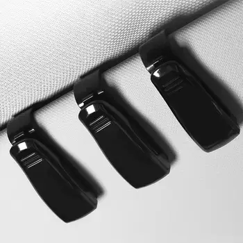 4Pcs Universal Car Auto Panel Skydelio akinių dėžutė Akiniai nuo saulės Clip Card Bilietų laikiklis Tvirtinimo elementas Rašiklis Dėklas Akiniai Priedai
