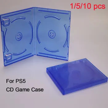 5/10PCS CD diskai Laikymo dėklai Sony PS5 žaidimų priedams Mėlyna pakaitinė apsauginė laikiklio dėžutė CD DVD disko laikiklio dangtelis