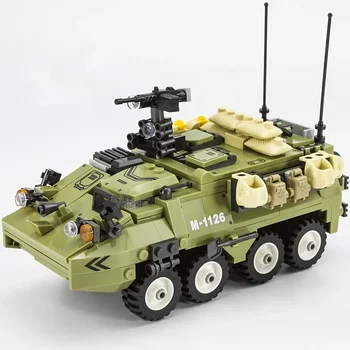 549vnt Karo armija Pasaulinis karas WW2 SWAT policijos kariai Šarvuoto transporto priemonės modelis Statybinių blokų kaladėlės Vaikiški žaislai