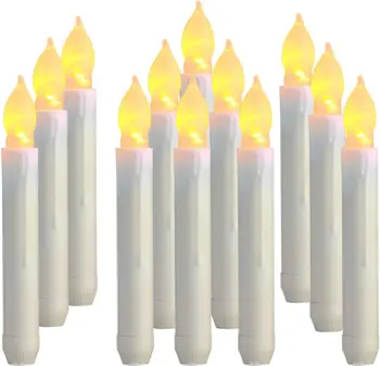 6/12vnt Be liepsnos LED žvakių lemputė Baterijomis maitinamos žvakės Arbatos lemputės Lempa Vestuvių gimtadienio vakarėlio dekoracijos Romantiškos šviesos