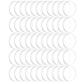 60 vnt Skaidrūs akrilo apskritimo diskai Stori apvalūs akrilo lakštai Akrilo apskritimo disko ornamento ruošiniai (3 colių)