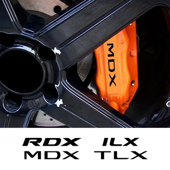 6PCS Automobilio stabdžių apkabos lipdukų priedai Išorinis stilius Decals Lenktynių dekoro derinimas Acura MDX V6 Aspec VTEC ILX RDX TLX