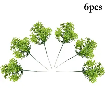 6Pcs/Set Dirbtiniai želdynai Tikroviški dirbtiniai plastikiniai augalai Netikri augalai Fotografijos rekvizitai Namų dekoravimo priedai