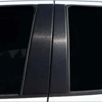 6vnt Automobilio lango stulpų stulpai Apdailos lipdukai Honda CR-V 2007 2008 2009 2010 2011 Išorė Matt Black BC kolonėlės priedai