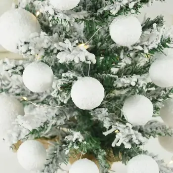 6vnt Vestuviniai kalėdiniai kamuoliukai Naujieji metai Baltų putų vakarėlis Kalėdų eglutės papuošalai Namų dekoracijos