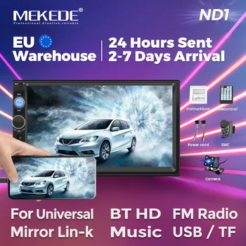 7 colių universalus automobilio MP5 multimedijos monitorius Ekrano garsas AUX BT USB TF FM Video MirrorLink 2Din stereo radijas, skirtas Toyota Honda VW