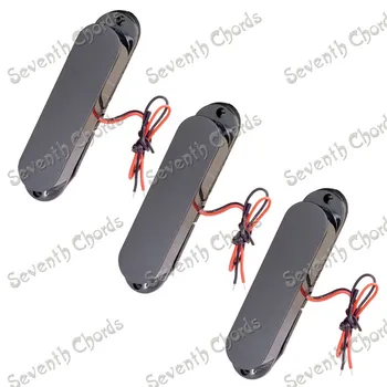 A Rinkinys 3 vnt Black No Hole Sealed Closed Cover Single Coil Pickup for Electric Guitar