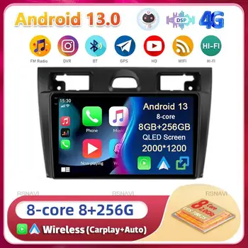 Android 13 Carplay Ford Fiesta Mk VI 5 Mk5 2002-2005 2006 2007 2008 Automobilių radijas Multimedijos grotuvas GPS stereo 2din pagrindinis blokas