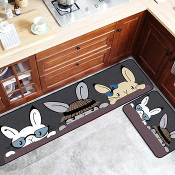 Animacinis filmas Mieli trys maži triušiai Virtuvės kilimėlis Kombinuotas įėjimo kilimėlis Miegamasis Ilga naktinė antklodė Custom