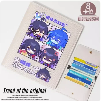 Anime Honkai: Star Rail Seele Fashion Wallet PU piniginės kortelių dėklas Multi Card Hasp Money Bag Cosplay dovana B163