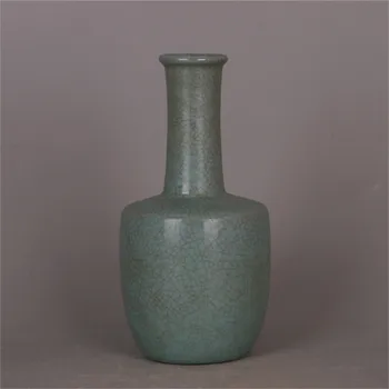 Ankstyvoji porceliano kolekcija: Song Ru Kiln Celestial Green Glaze Open Plate Rod and Hammer Bottle