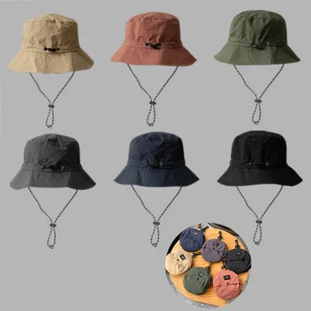 Apsauga nuo saulės Žvejybos kepurė Vasaros vandeniui atspari kempingo žygio kepurė Anti-UV saulės skrybėlė Alpinizmo kepurės Vyriška Panamos skrybėlė