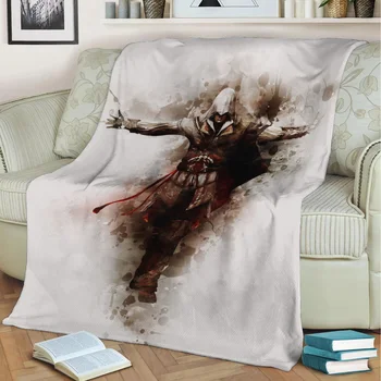 Assassins Creed II 3D Spausdinti Pliušinę antklodę mesti ant sofos Namų dekoras Minkšta šiluma Plaunama nap antklodė Dropshipping