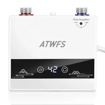 ATWFS 220V 4600W momentinis vandens šildytuvas, karšto vandens dušas ir namų virtuvės šildymas Nešiojami elektriniai šildytuvai vonios kambariui