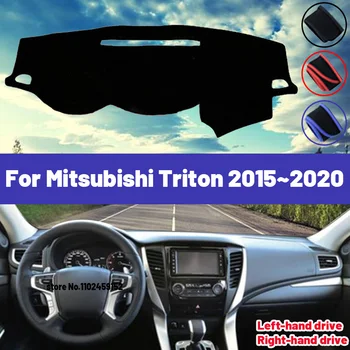 Aukšta kokybė Mitsubishi Triton 2015~2020 automobilio prietaisų skydelio dangtelio kilimėlis Saulės atspalvis Venkite šviesių trinkelių kilimų Anti-UV 2017, 2018, 2019