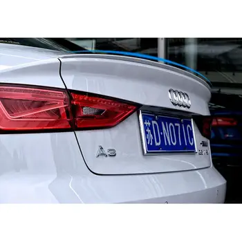 Aukštos kokybės ABS plastikinis anglies pluoštas atrodo spalvotas galinio spoilerio sparnas Audi A3 S3 Sedanui 4 durys 2012 2013 2014 2015 2016 2017