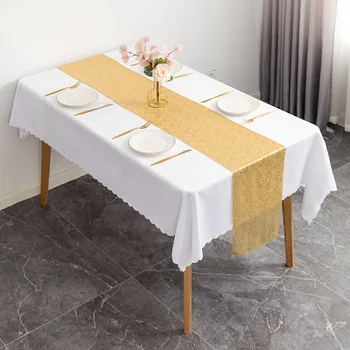 Aukštos kokybės auksas blizgantis blizgantis stalas Bėgikai vestuvių renginių vakarėlio pokylio viršelio dekoravimui