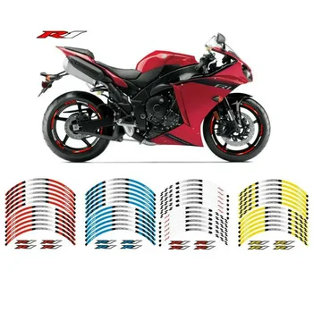 Aukštos kokybės motociklų ratlankių lipdukai atspindintys juostiniai ratų lipdukai YAMAHA YZF R1 YZFR1 1998-2021