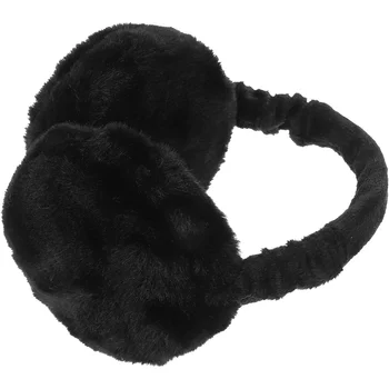 Ausis šiltesnė žiema Pliušiniai ausų užvalkalai Galvos apdangalai Lauko ausinės Aksesuaras moterims Mergaitės Žiema (juoda)