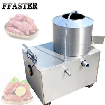 Automatinė komercinė bulvių pellingo mašina Elektrinė Taro saldžiųjų bulvių skustuvo skalbimo ir lupimo mašina