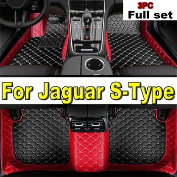 Automobiliniai grindų kilimėliai Jaguar S-Type SType S Type 1999~2007 kilimas Patvarus odinis kilimėlis Anti Dirty Pads Interjero dalis Automobilių aksesuarai