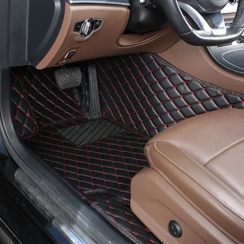 Automobilinis grindų kilimėlis Peugeot 308 2012 2013 2014 2015 2016 2017 Neslidus vyras Custom Luxury PU Leather Woman Interior Auto aksesuaras