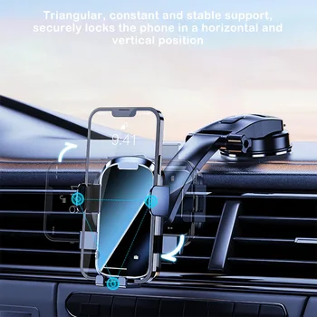 Automobilinis telefono laikiklis Priekinio stiklo laikiklis Stovas Prietaisų skydelis Reguliuojamas laisvų rankų įranga