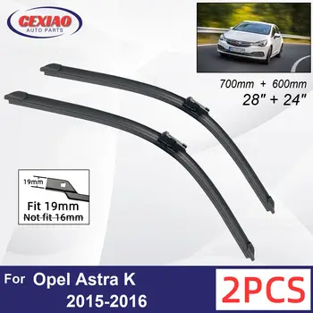 Automobilinis valytuvas Opel Astra K 2015-2016 Priekinio valytuvo šluotelės Minkštos gumos priekinio stiklo valytuvai Automatinis priekinis stiklas 28