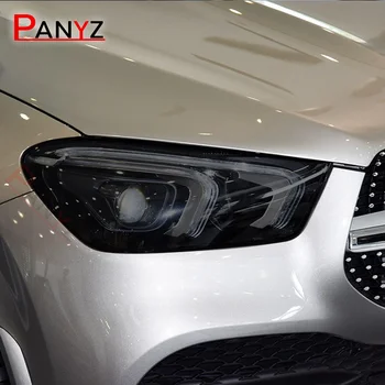 Automobilinė priekinių žibintų apsauginė plėvelė Skaidrus juodas TPU lipdukas Mercedes Benz GLE klasei W166 C292 W167 AMG 2015-On priedai